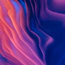 紫色，蓝色，粉色漩涡的抽象图像